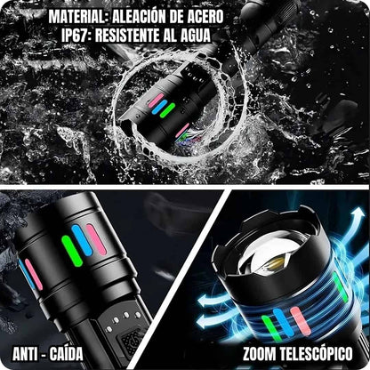 LINTERNA LANTUN RECARGABLE DE ALTA POTENCIA 🔦