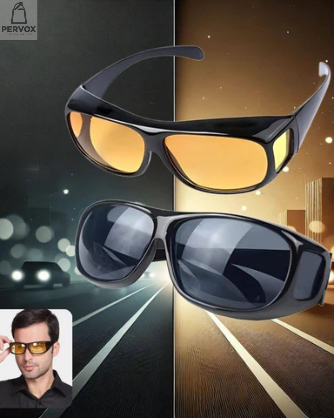 Gafas 2x1 para Dia y Noche Ideal para Conducir
