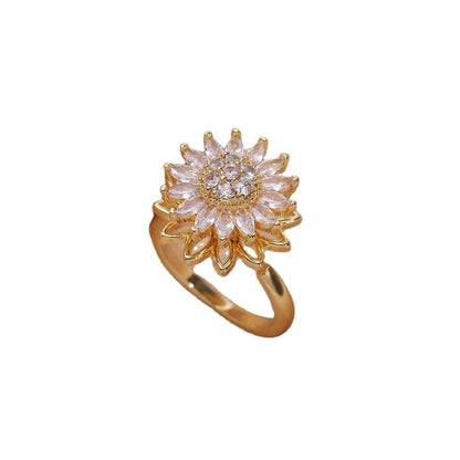 🌸 SET FLORAL ELEGANTE 2 EN 1 – COLLAR + ANILLO PARA MUJER ✨