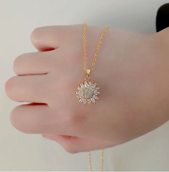🌸 SET FLORAL ELEGANTE 2 EN 1 – COLLAR + ANILLO PARA MUJER ✨